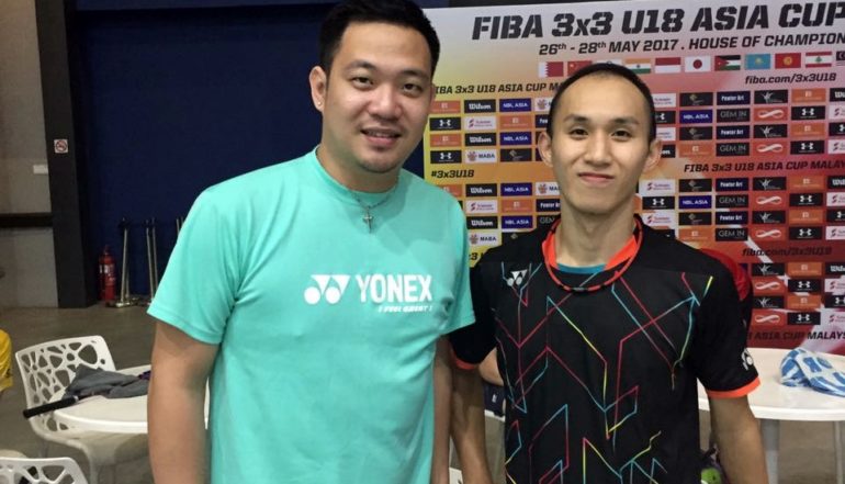 Jaspar receives advice from retired World Class shuttlers