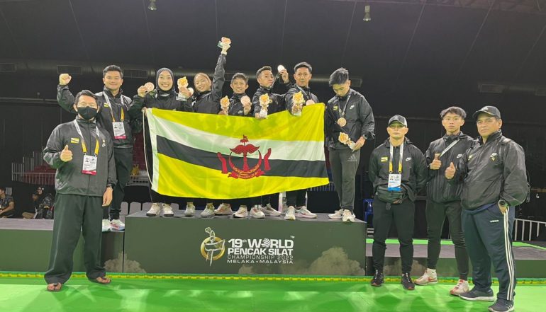 Brunei pencak silat team bag two bronze medals