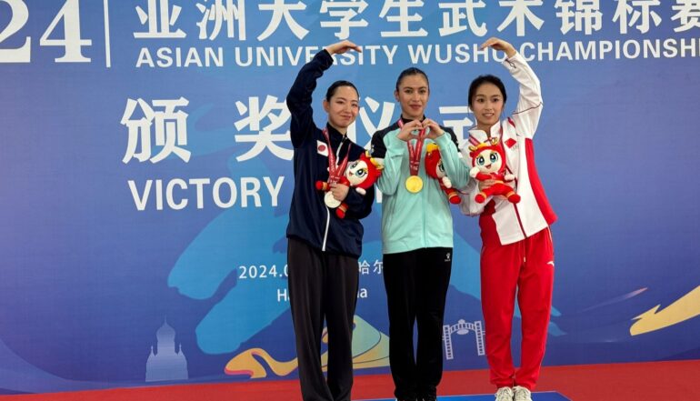 Gold for Basma at Asian University Wushu Championship
