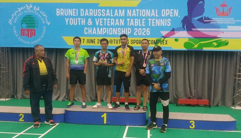 Pg Md Sufian smashes to three gold medals
